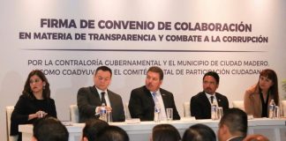Firma de Convenio de Colaboración Contraloría Gubernamental con Municipio de Cd. Madero