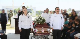 Despiden con Honores a Policía Estatal fallecida en Miguel Alemán