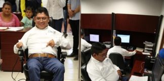 Entrega DIF Estatal silla de ruedas eléctrica a servidor público con discapacidad