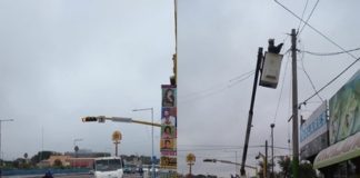 Mantenimiento a semáforos conserva orden vial