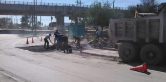 Repara Municipio vialidades en Oriente y Poniente de la ciudad