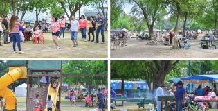 Disfrutan neolaredenses de parques de la ciudad