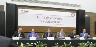 Firman Convenio Base,Colegio Nacional de Notariado e INE.