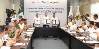 Firman Tamaulipas, Coahuila y NL acuerdo inédito en materia de Seguridad Pública.