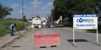 Sanea la COMAPA drenaje pluvial en la Del Prado.