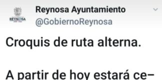 SE INFORMA A TODOS LOS AUTOMOVILISTAS,Y CIUDADANOS EN GENERAL, DE TOMAR RUTA ALTERNA,POR ESTAR CERRADA CALLE GUADALUPE VICTORIA.