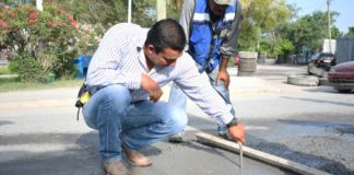 Y, SIGUEN LOS ZARPAZOS DEL “TIGRE” ULIVARRI,Al Rehabilitarse mas de 150 metros cuadrados de asfalto,en las Calles Cuahutemoc y Guanajuato.