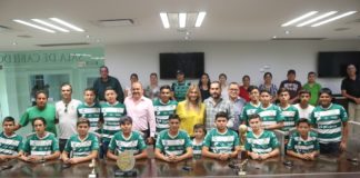 Santos Sub 15 Academia Reynosa visita a Alcaldesa Maki Ortiz.