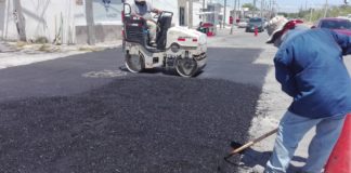 Municipio optimiza calles del Centro con campaña intensiva de bacheo.