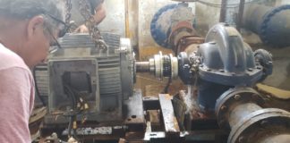 Se da mantenimiento a equipo de bombeo.