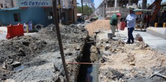 Restablecido servicio de drenaje en bulevar Hidalgo.