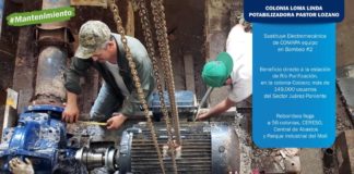 Se reemplaza equipo de bombeo en Pastor Lozano.