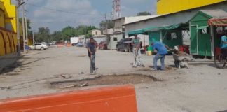 Rehabilitan calle principal Benito Juárez de Nuevo Progreso.