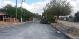 Obra de la avenida Río Bravo, en Nuevo Progreso, esta por concluir.