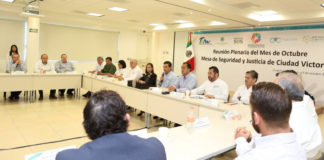 Gobernador lleva Reunión plenaria de la Mesa de Seguridad y Justicia de Cd. Victoria.