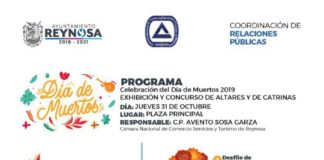 REYNOSA INVITA A CELEBRAR EL DÍA DE MUERTOS.