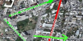 Aviso de cierre a la circulación en la colonia Simón Rodríguez