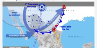 Alerta Protección Civil por fuertes vientos y frente frío