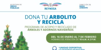 Inicia Gobierno Municipal programa de reciclado de árboles navideños