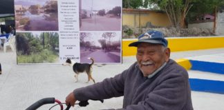 Don Simón agradece a Maki calle pavimentada en El Anhelo