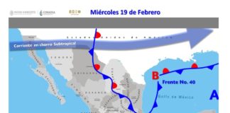 Llega frente frío número 40 con descenso gradual de temperatura