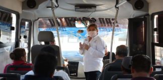 Difunde Gobierno Municipal medidas de prevención de la salud en transporte público
