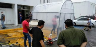 Instalan en Tamaulipas túnel sanitizante contra el COVID-19