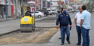 PROSIGUE REHABILITACIÓN DE BACHEO, POR LA AV. MADERO