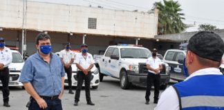 Entrega Presidente Municipal de Rîo Bravo,equipo de protección.