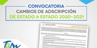 Convocatoria de Cambios de Adscripción de Estado a Estado 2020-2021