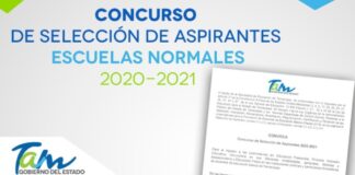 Concurso de Selección de Aspirantes a Escuelas Normales 2020-2021