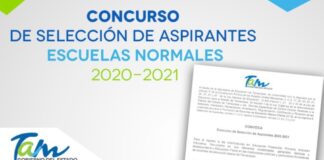 Concurso de Selección de Aspirantes a Escuelas Normales 2020-2021