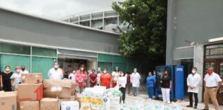 Entrega Maki Ortiz insumos médicos a Héroes de la Salud del ISSSTE,Reynosa.
