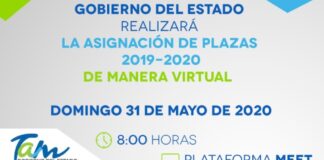 Gobierno del Estado realizará la Asignación de Plazas 2019-2020