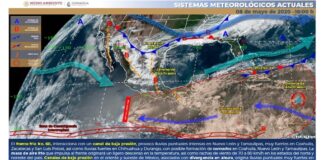 Avisa Protección Civil sobre probabilidad de lluvia ligera a intensa