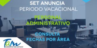Anuncia SET periodo vacacional en sus oficinas