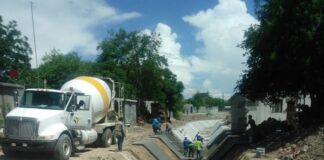 Construye Gobierno de Reynosa obra pluvial en La Escondida