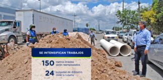 Reemplaza COMAPA Reynosa red de drenaje sanitario en el Parque Industrial del Norte