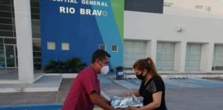 Lleva diputada Roxana Gómez alimentos a personal de salud de Río Bravo