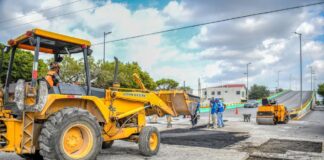 Intensifican los Trabajos de Bacheo.