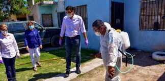 Voluntariado DIF Reynosa continúa con el programa “Fumigando tu Colonia”