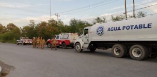 Apoya Protección Civil de Río Bravo,a Municipio de Reynosa en incendio en la colonia la laguna