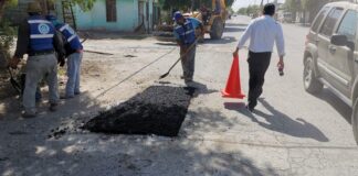 Aplica Municipio de Río bravo 14 toneladas de carpeta asfáltica.