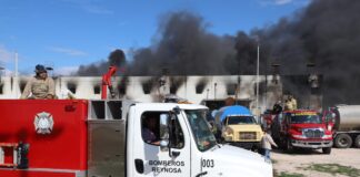 Atendió Protección Civil incendio en maquiladora de Villa Florida