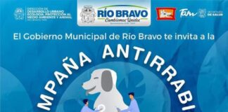 Este sábado campaña de vacunación antirrábica,Invita Gobierno de Río Bravo