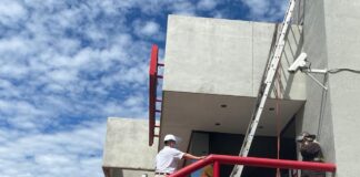 Terrible accidente en sucursal bancaria