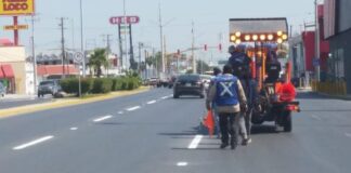 Pinta Municipio separación de carriles en vialidades principales