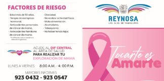 Octubre mes de lucha contra el cáncer en Reynosa