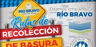 El Gobierno Municipal de Río Bravo informa las Rutas de Recolección de Basura.