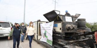 Supervisa Alcaldesa proceso de trituración de llantas